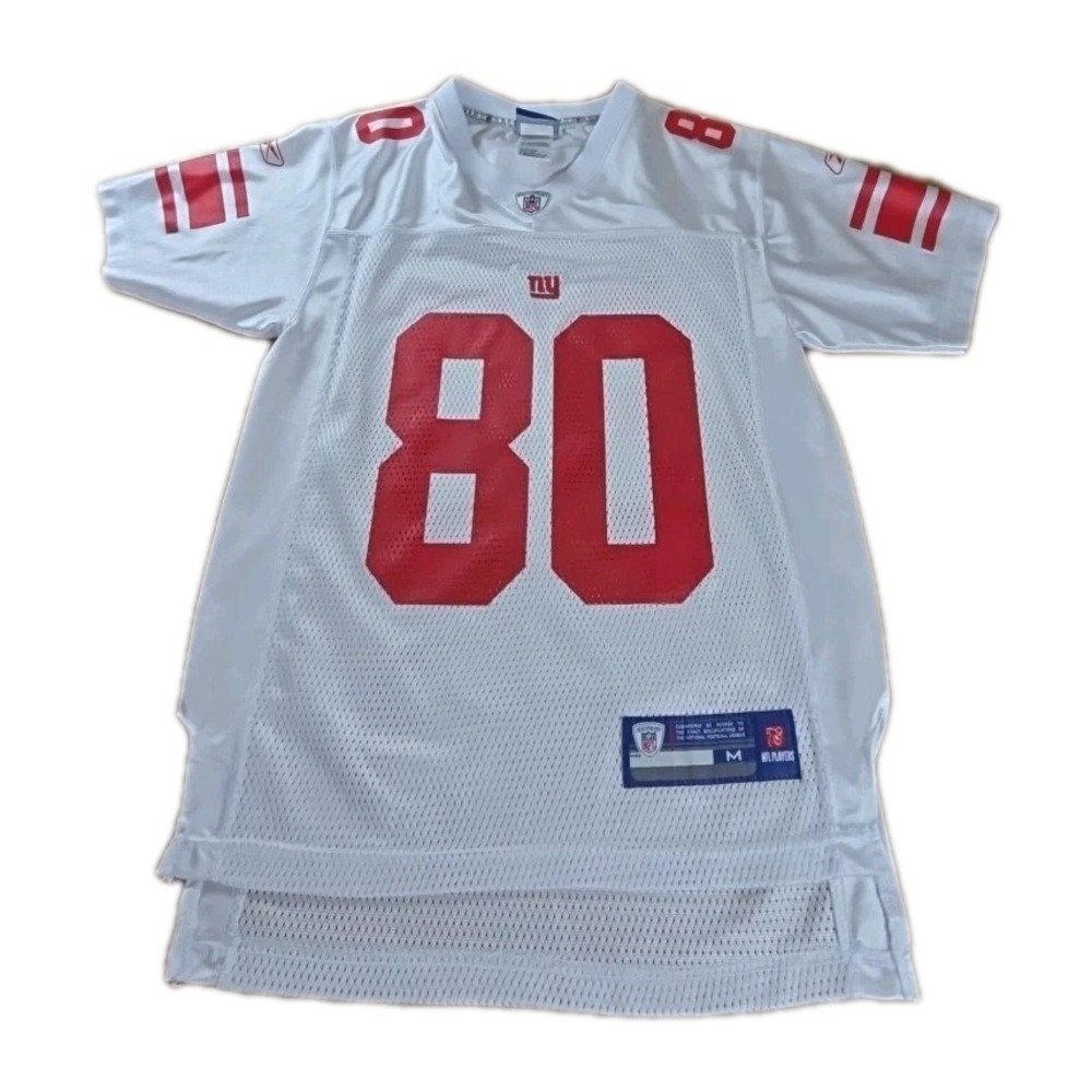 New York Giants Jersey Youth MEDIUM White‎ Cruz #80 NFL ON FIELD EQUIPMENT EUC